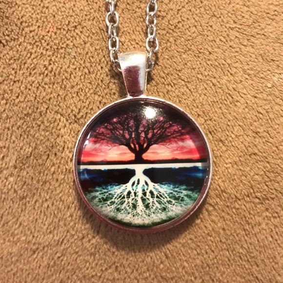 Jewelry - Multicolor Tree of Life Necklace Celtic NEW